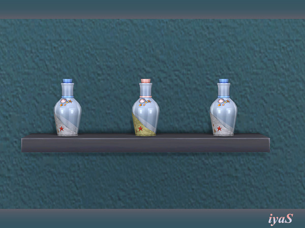 Sims 4 — Jug with Sand by soloriya — Jug with sand and small shells and starfishes. 3 color variations. Part of Beach