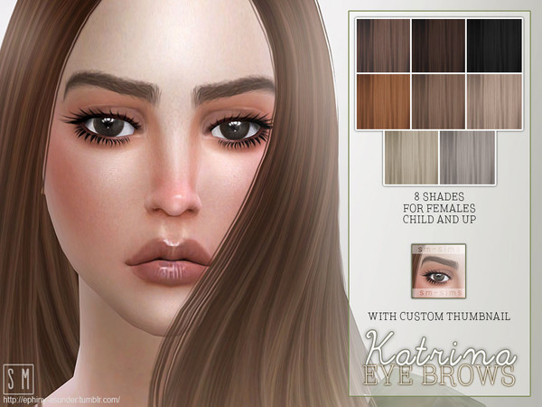 Sims 4 — [ Katrina ] - Female Brows by Screaming_Mustard — More female brows, with a high arch and well groomed. For