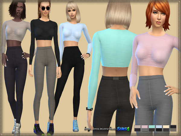 Sims 4 — Clothes Two Colors by bukovka — Clothing designed for female, one-piece, installed autonomously, 6 coloring