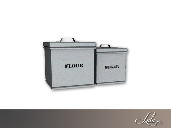 Sims 4 — Essentials Kitchen Decor Storage Cans by Lulu265 — Part of the Essentials Kitchen Set 