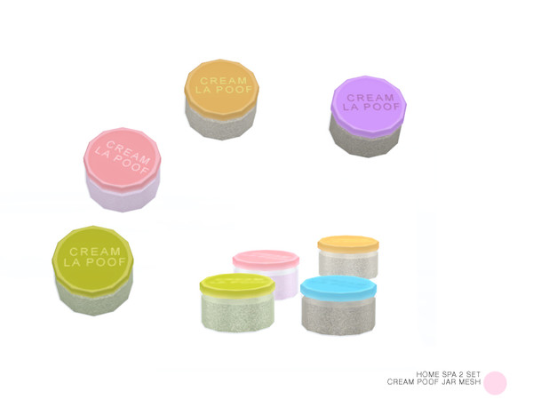 Sims 4 — Cream Poof Jar Mesh by DOT — Cream Poof Jar Mesh by DOT of The Sims Resource