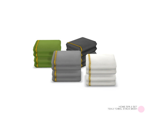 Sims 4 — Tea 2 Towel Stack Mesh by DOT — Tea 2 Towel Stack Mesh by DOT of The Sims Resource