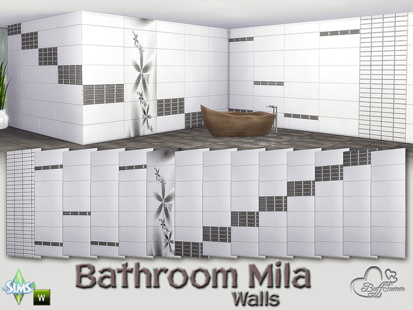 Sims 4 — Mila Bathroom Tiles by BuffSumm — Is there any way to cross borders between differnt worlds? With MILA you can