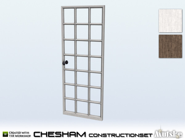 Sims 4 — Chesham Just a Door Glass low by Mutske — This door is part of the Chesham construtionset, You can create an