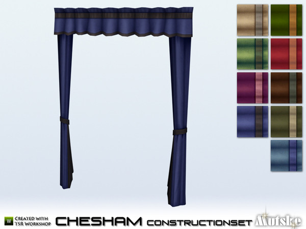 Sims 4 — Chesham Understated Elegance Curtain Mid 2x1 Diagonal by Mutske — This curtain is part of the Chesham