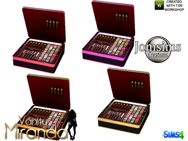 Sims 4 — miranda vanity Makeup kit make up brushes by jomsims — miranda vanity Makeup kit make up brushes