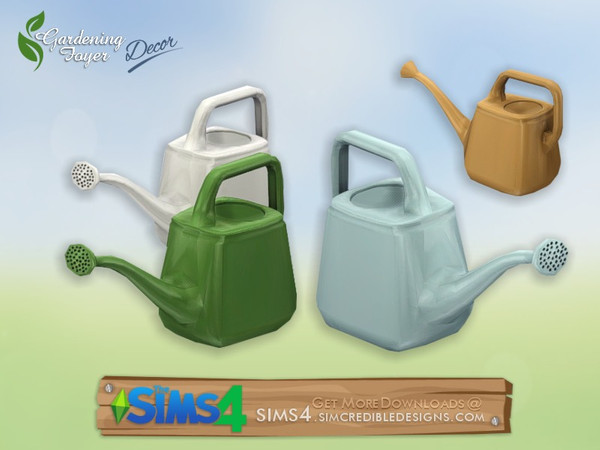 Sims 4 — Gardening Foyer decor - watering can by SIMcredible! — by SIMcredibledesigns.com available at TSR