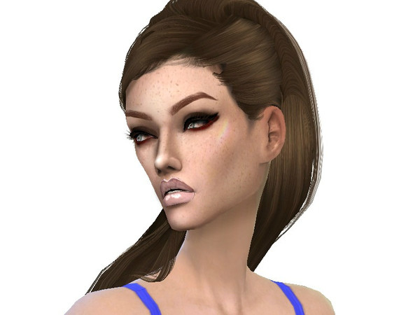 Sims 4 — Rainbow Highlighter Blush V1 by borispaijmans — This rainbow highlighter is applied on the upper cheekbone are