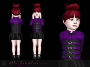 Sims 3 — My gloomy babe by Shushilda2 — Gothic dress for your little girl - New mesh - 4 recolourable channels