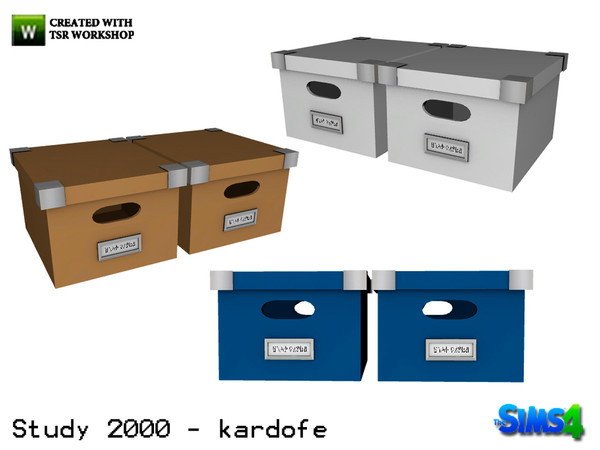 Sims 4 — kardofe_Study 2000_Box of documents by kardofe — Practical and decorative cardboard boxes for storing documents 