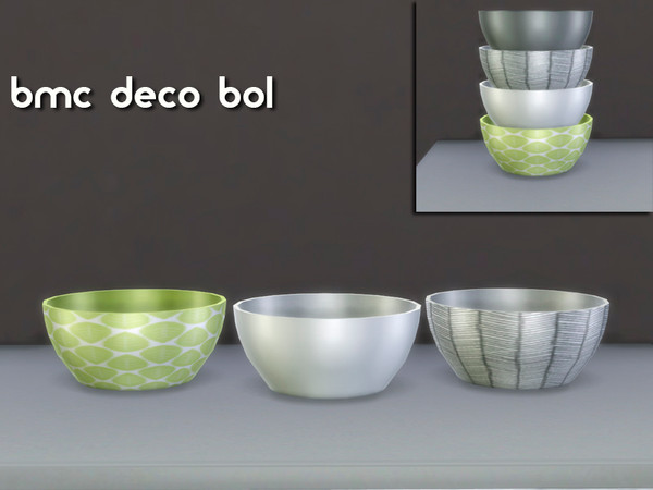 Sims 4 — Nikadema bmc Bol by nikadema — A new kitchen bol in 4 different colors. The bol can be stackable with no cheats