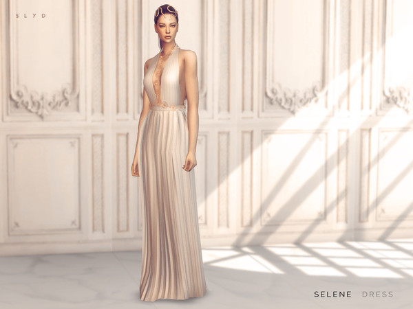 Sims 4 — Selene Dress by SLYD — - 1 color - Body chain can be found in 'Necklace'. 