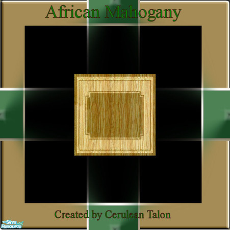 Sims 2 — African Mahogany Paneling & Floors - WF2 by Cerulean Talon — Deep, rich and bold wood colors found in this