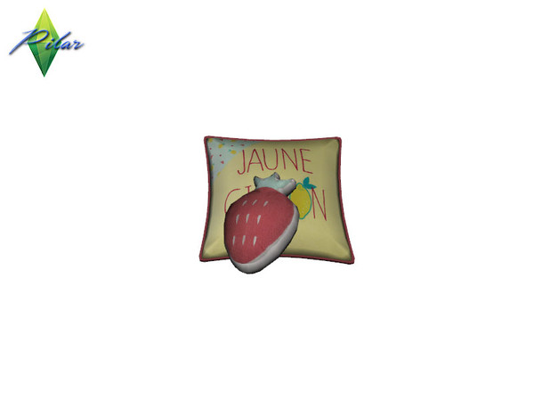 Sims 4 —  Berlingot Pillows by Pilar — Children's bedroom with candy colors