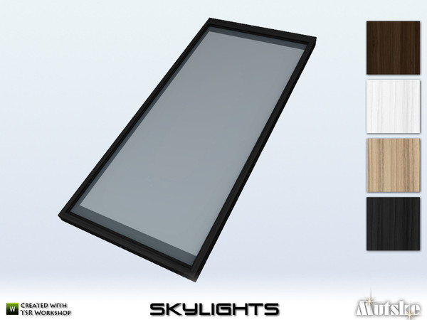 Sims 4 — Skylight Modern Center Slanting 4x2 by Mutske — This skylight is part of the Skylight construtionset. Made by