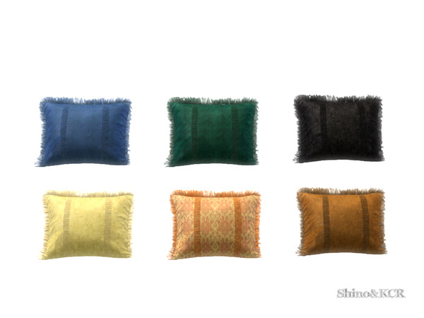 Sims 4 — French Quarter - Pillow by ShinoKCR — Velvet and Silk Pillow with Fringles