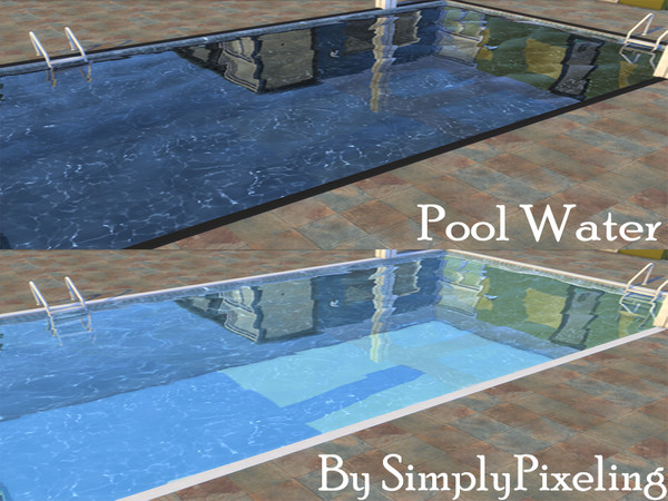 Sims 4 — Pool Waters by SimplyPixeling — 2 New Pool Waters