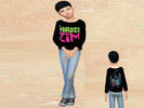 Sims 4 — Invader Zim Child's Sweaters by TheaKnown — These sweaters contain pictures of Invader Zim characters and is
