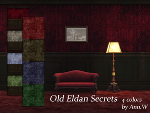 Sims 4 — Old Eldan Secrets Wallpaper & Carpet Set - 4 colors by annwang923 — Here is another little dirty work! Well