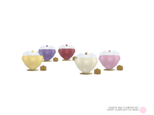 Sims 4 — Heart Glass Bottle Mesh by DOT — Heart Glass Bottle Mesh by DOT of The Sims Resource