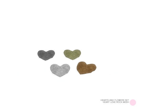 Sims 4 — Heart Love Rock Mesh by DOT — Heart Love Rock Mesh by DOT of The Sims Resource