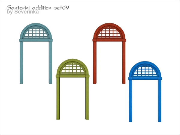 Sims 4 — Santorini - arch v01MW colored by Severinka_ — Arch for middle wall bright coloring From the set of 'Santorini