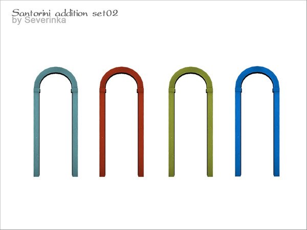 Sims 4 — Santorini - arch v03SW colored by Severinka_ — Arch 1 cell for short wall bright coloring From the set of