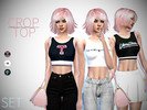 Sims 4 — Crop Top Set by PINEAPPLEGIRL — 3 crop top for female Enjoy 