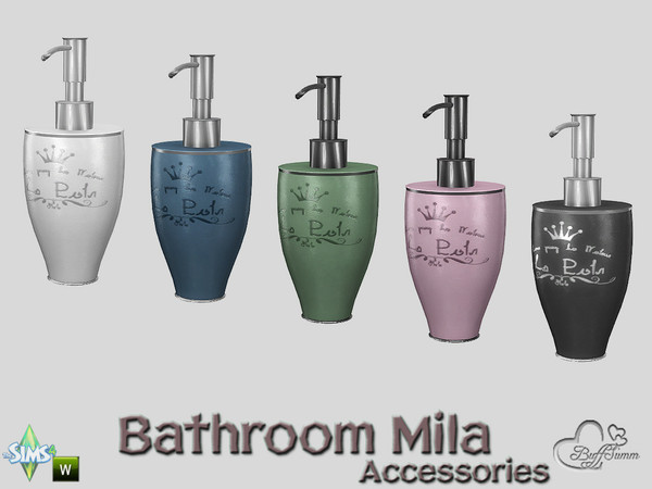 Sims 4 — Mila Bath Acc Soap Dispenser by BuffSumm — Part of the *Bathroom Mila*