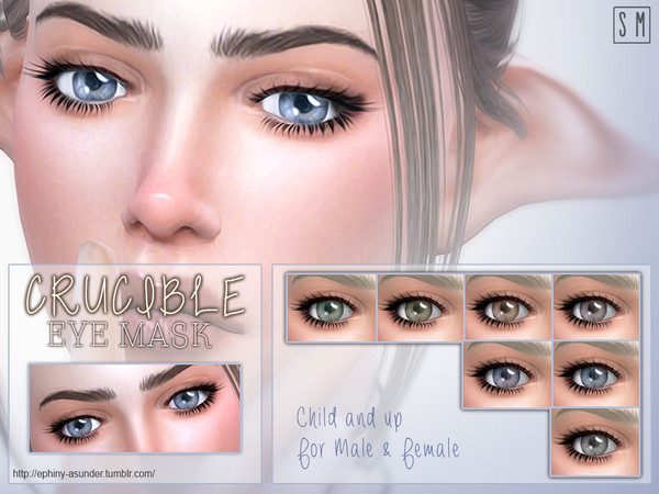 Sims 4 — [ Crucible ] - Eye Mask by Screaming_Mustard — A new, cartoonish eye mask in seven natural tones. For males and