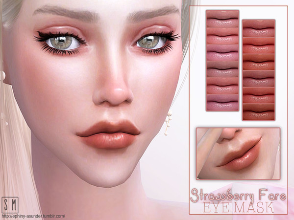 Sims 4 — [ Strawberry Fare ] - Lip Gloss by Screaming_Mustard — A delicate and subtle lip gloss in 12 warm hued shades.