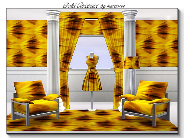 Sims 3 — Gold Abstract_marcorse by marcorse — Abstract pattern: abstract design in brown and yellow