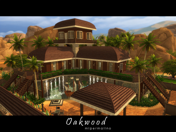 Sims 4 — Oakwood by mlpermalino2 — This luxurious tropical-style resort home was inspired by the traditional Philippine