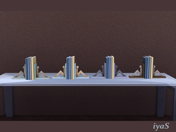 Sims 4 — Lydia Book Holder by soloriya — Book holder with books and two funny little humans. Part of Lydia set. 4 color
