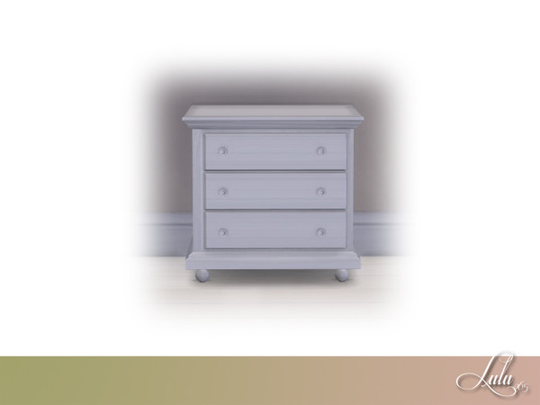 Sims 4 — Country Dreams Nightstand  by Lulu265 — Part of the Country Dreams Set 3 variations included 