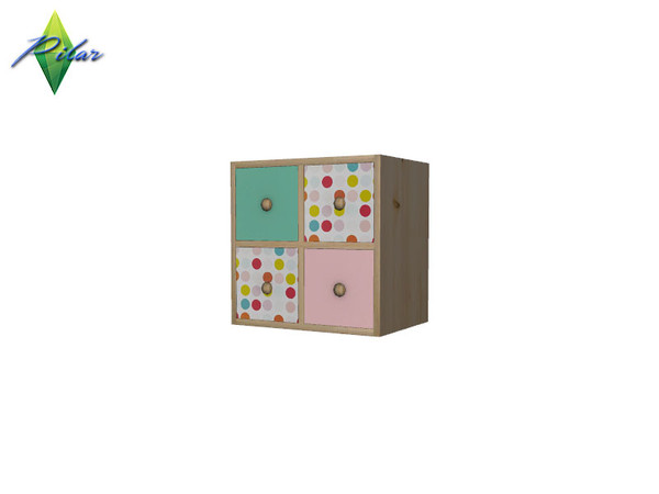 Sims 4 — Alix Decorative2 by Pilar — Refreshing youth bedroom in tropical colors