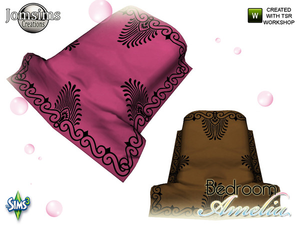 Sims 3 — amelia blanket bed by jomsims — amelia blanket bed