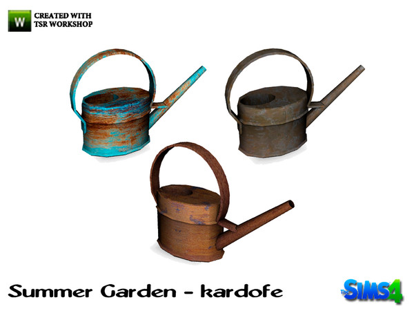 Sims 4 — kardofe_Summer Garden_Watering can by kardofe — Metal watering can, is a little rusty, but still serves to