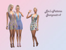 Sims 4 — Eve's Pattern Jumpsuit V1 - Get to Work needed by MissWriter2 — This package includes 3 different coloured