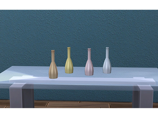 Sims 4 — Adelina Artsy Bottle by soloriya — Shiny artsy bottle. Part of Adelina set. 4 color variations. Category: