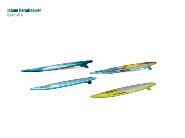 Sims 4 — [Island Paradise] Deco surfboard 03 by Severinka_ — Deco surfboard 03 From the set of 'Island Paradise' 4 colors