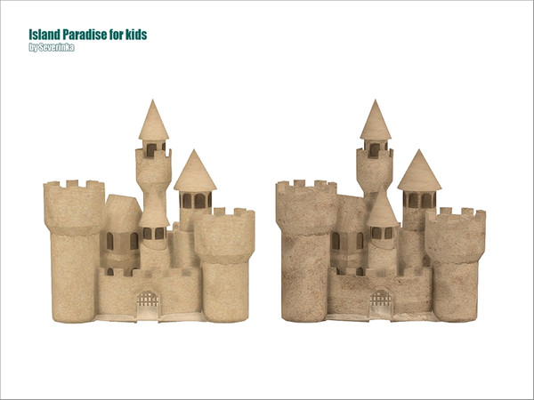 Sims 4 — [Island Paradise] Sand castle 02 by Severinka_ — Sand castle 02 (functional toy) From the set of 'Island