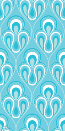 Sims 2 — Studio K Ornamental - Aqua Blue by StudioKhagerks — 28 colors total. Can be found under Wallpapers. Coordinates