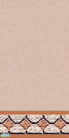 Sims 2 — Rusty Planes - Tile by Lorah — Rust, brown, peach walls and floors in wallpaper tile and masonary.