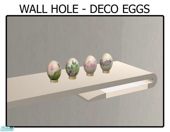 Sims 2 — Wall Hole - Deco eggs by linegud — Deco eggs to put on my wall hole shelves or just use as normal.