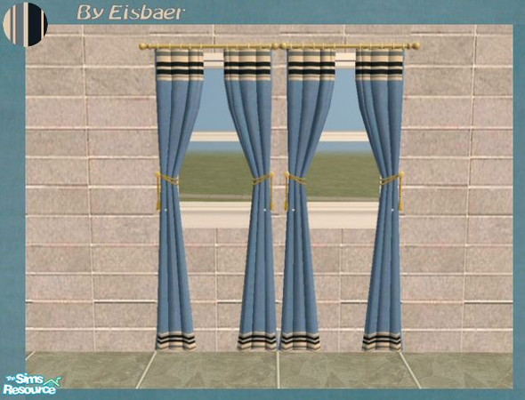 Sims 2 — Reflexsims Young Line  Moza - Curtain by Eisbaerbonzo — Maxi\'s velvet curtain, a bit more modern.