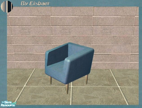 Sims 2 — Reflexsims Young Line  Moza - Chair by Eisbaerbonzo — Simple and elegant blue chair. Not too ergonomic for a