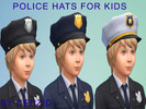 Sims 4 — Police Hats For Kids by cepzid — -Male and Female -Masculine and Feminime -3 colors -Conversion from adult