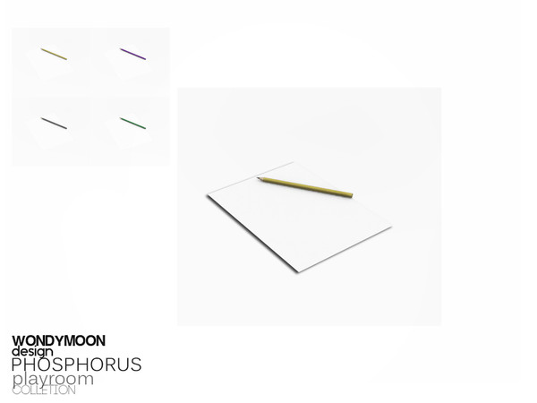Sims 4 — Phosphorus Pencil and Paper by wondymoon — - Phosphorus Playroom - Pencil and Paper - Wondymoon|TSR -