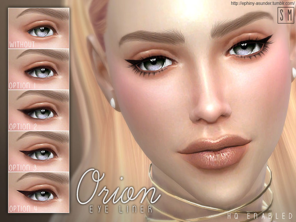 Sims 4 — [ Orion ] - Eye Liner by Screaming_Mustard — A simplistic yet effective eyeliner available in four different